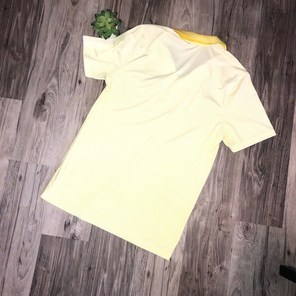 Nike | Men’s Yellow Stripe Golf Polo Shirt Small - Picture 4 of 5